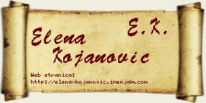 Elena Kojanović vizit kartica